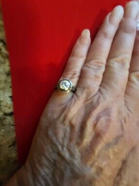 Silpada Sterling Size 6 Clear Stone Halo Ring - Women's Fashion Jewelry